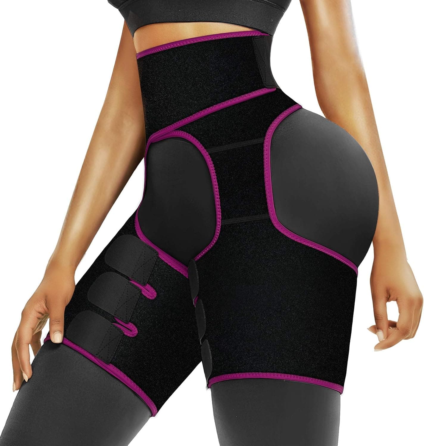 Wonder-Beauty Waist Trainer for Women 3 in 1 Waist and Thigh Trainer Butt Lifter Neoprene Plus Size Workout Trimmer Band