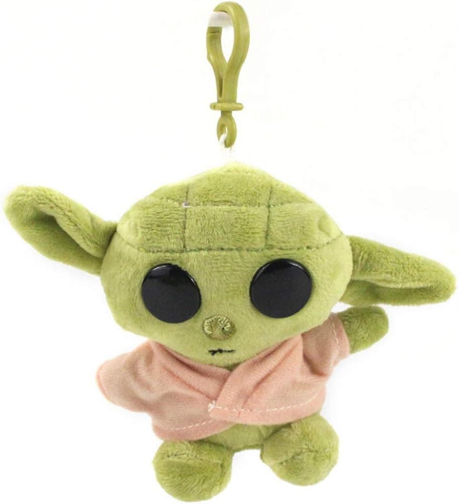 Yeeter Cute Green Baby Alien Plush Keychain, 4.3 Inches, Cute Pendant, Backpack Pendant, Car Keyring, Decoration for Baby Yo_da Fans