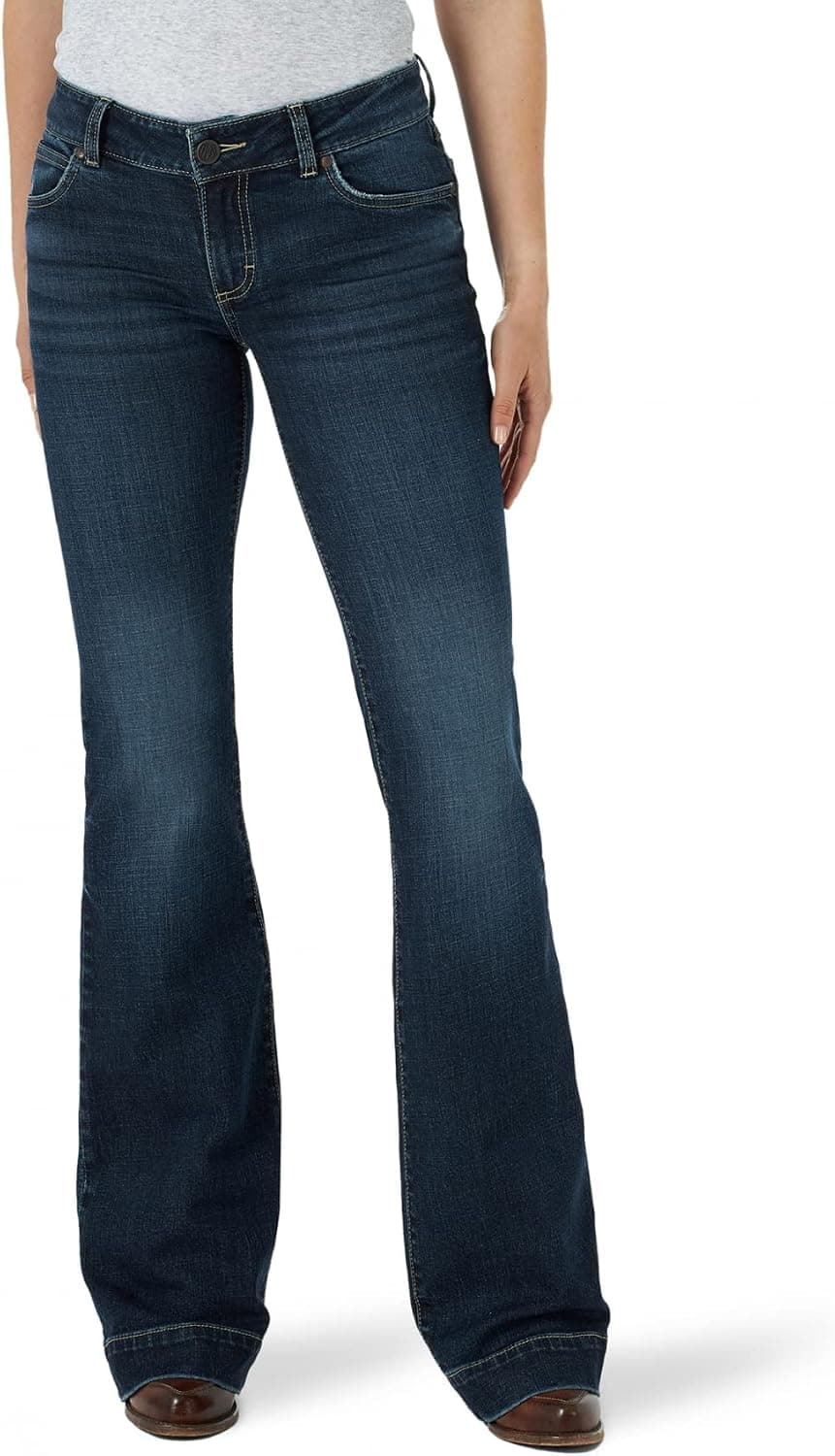 Wrangler Women's Retro Mae Mid Rise Stretch Boot Cut Jean