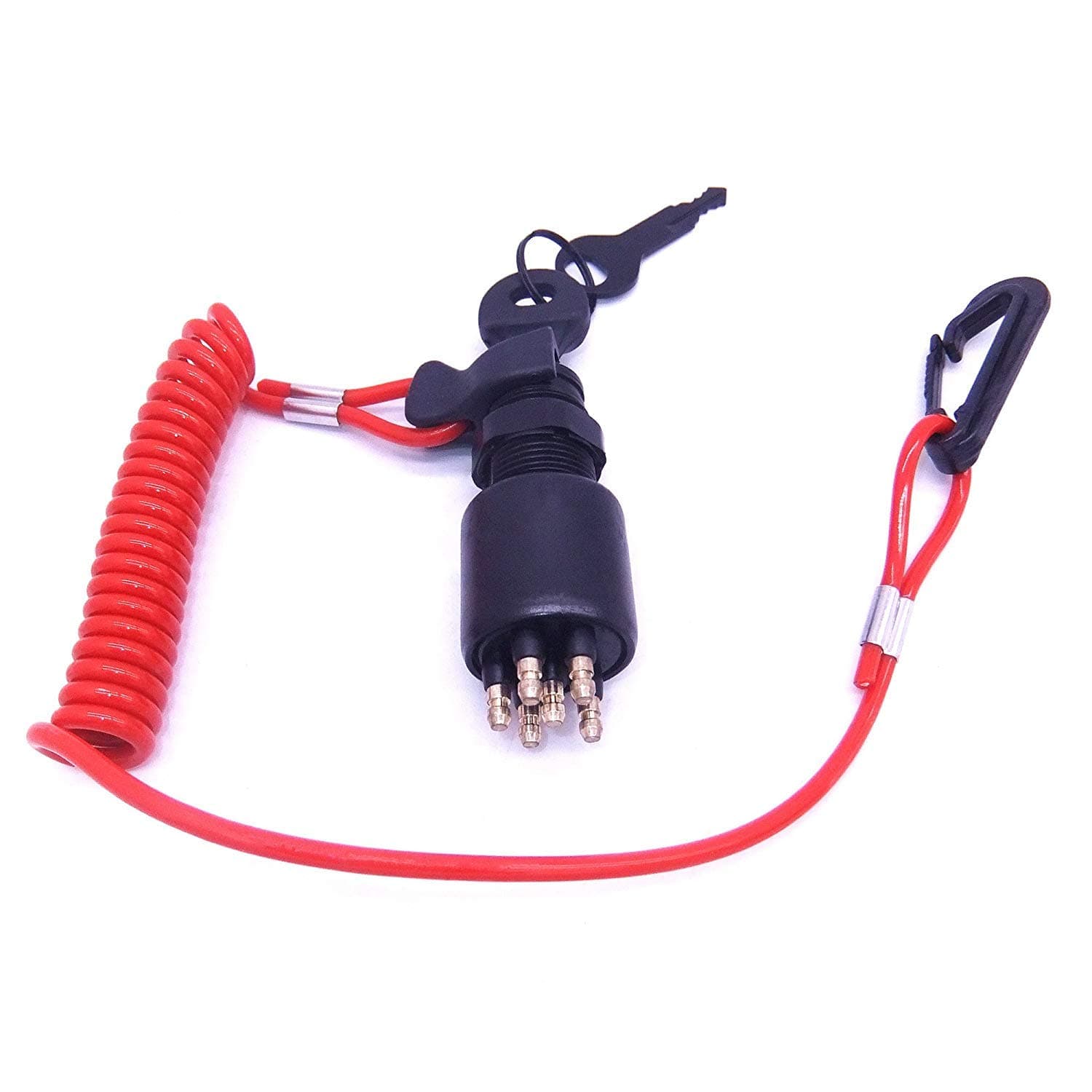 SouthMarine 5005801 175974 05005801 0175974 Ignition Switch & Key Assembly with Lanyard for OMC Johnson Evinrude 40-200HP Outboard Motor