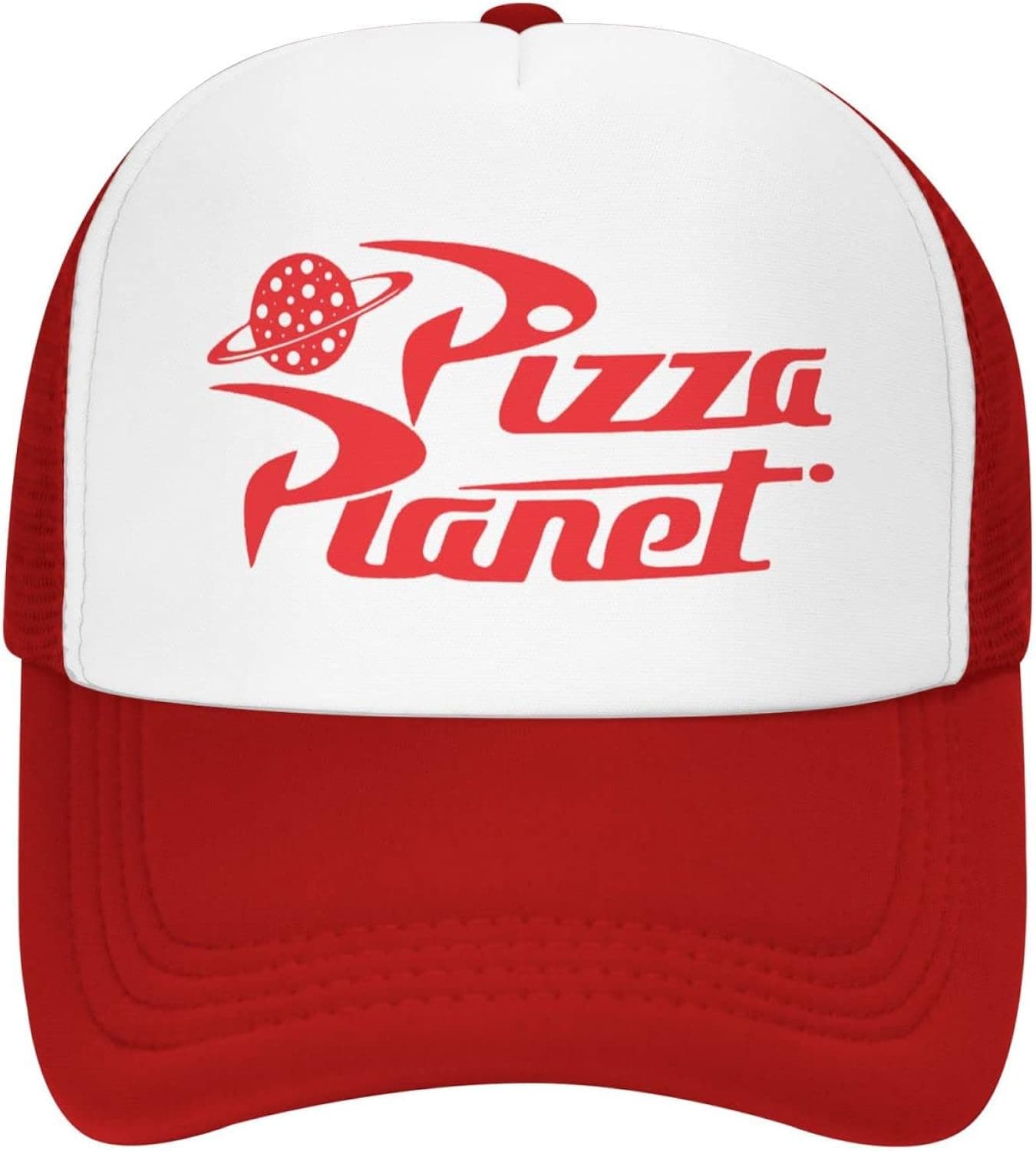 IOAOAI Pizza Hat Men's Trucker Mesh Cap - One Size Fits All Snapback Closure-Great for Hunting & Fishing Baseball Caps Red