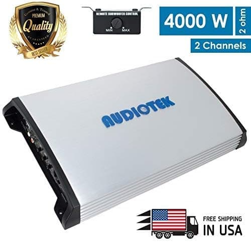Audiotek AT950S 2 Channel Class A/B 2 Ohm Stable 4000W Car Audio Stereo Amplifier w/LED Indicator