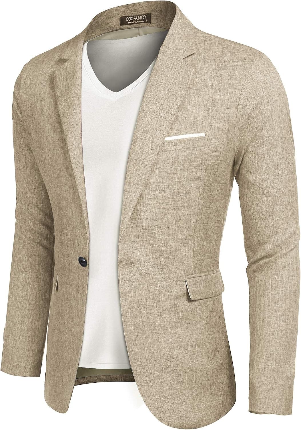 COOFANDY Men's Casual Sports Coats Lightweight Suit Blazer Jackets One Button