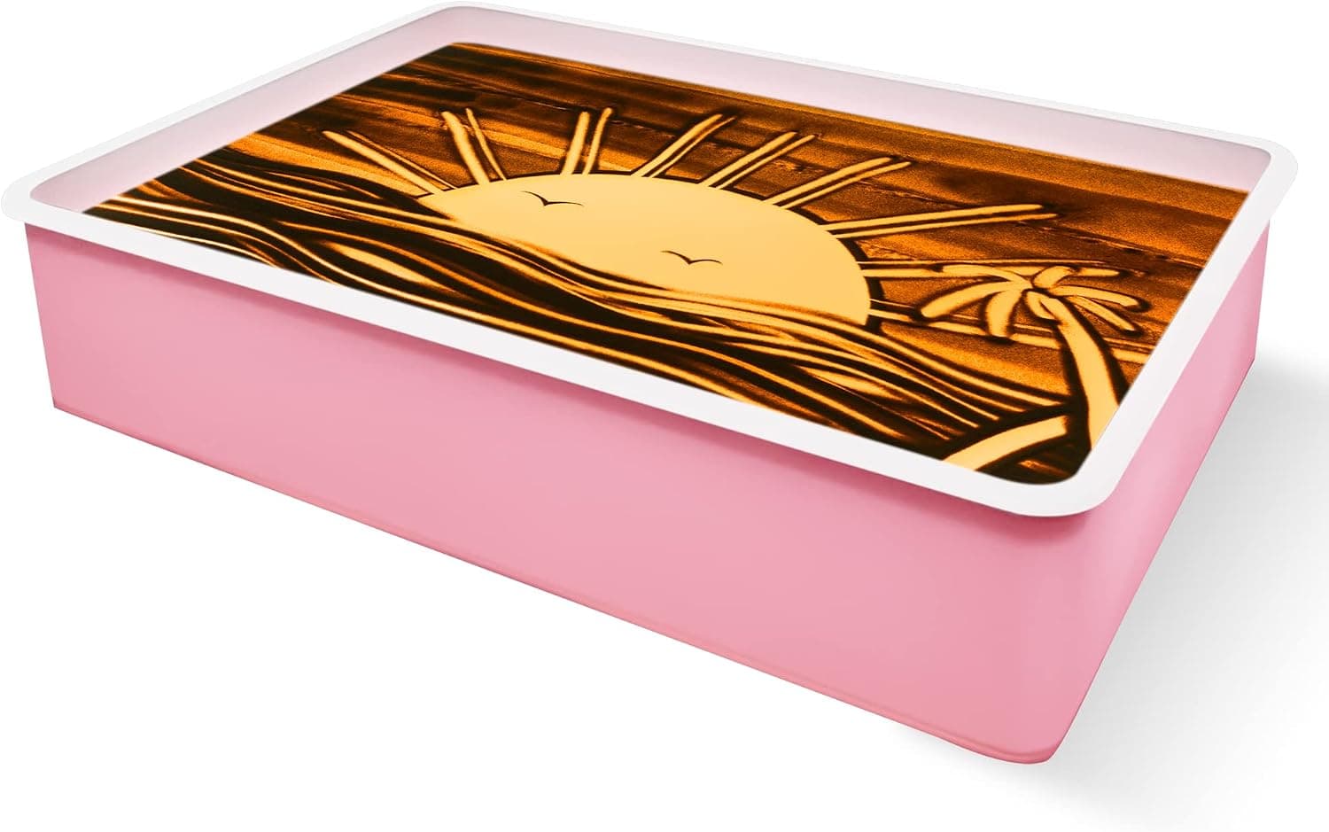 AGSION Sand Painting Box,Children's Sand Educational Art Toys,Kids' Sand Art Kits,Sand Painting Beginner's Kit,Kid's Preschool Art Toys,Parent-Child Toys,Pink