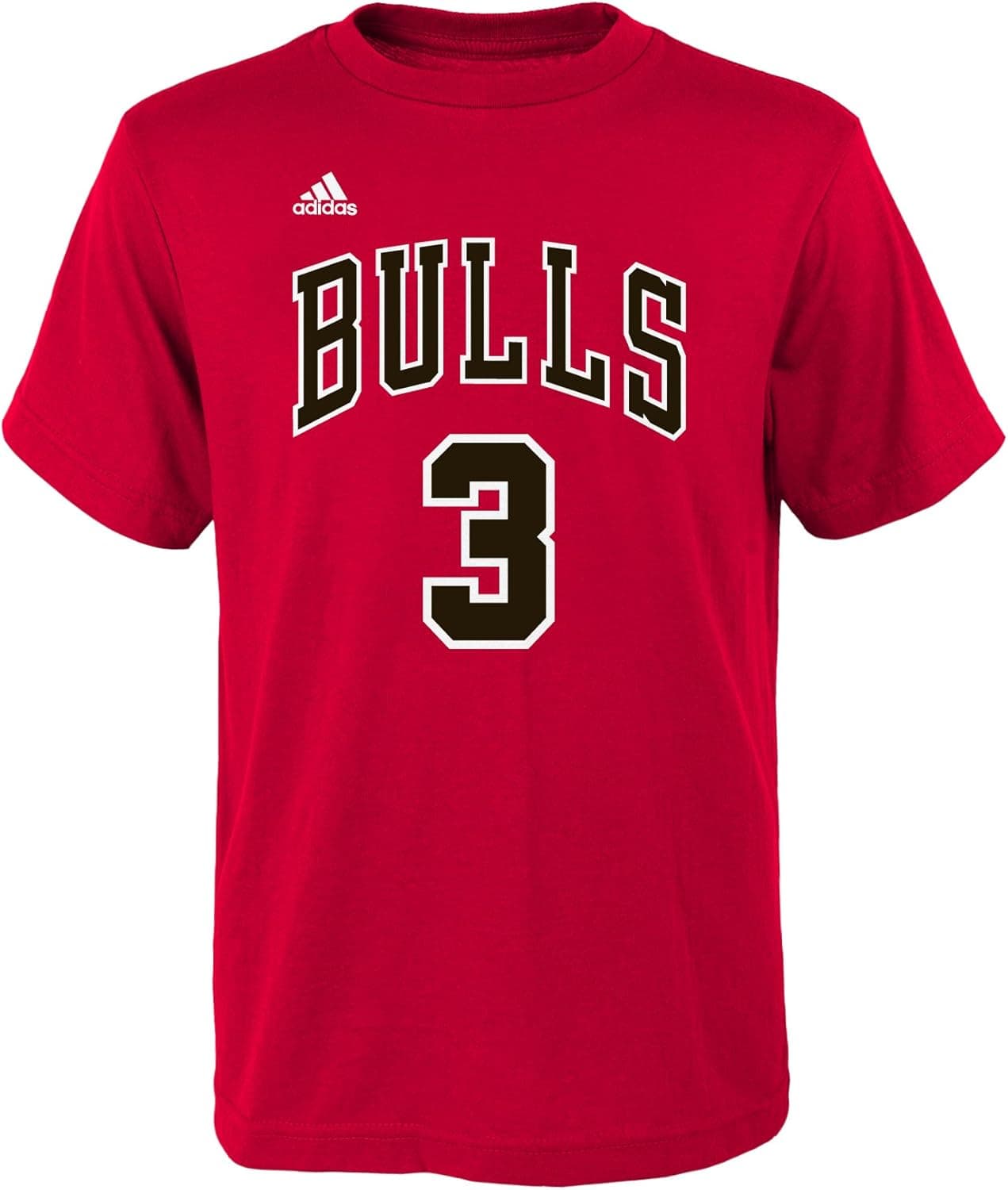 adidas Dwyane Wade Chicago Bulls Red Youth Name and Number T-Shirt