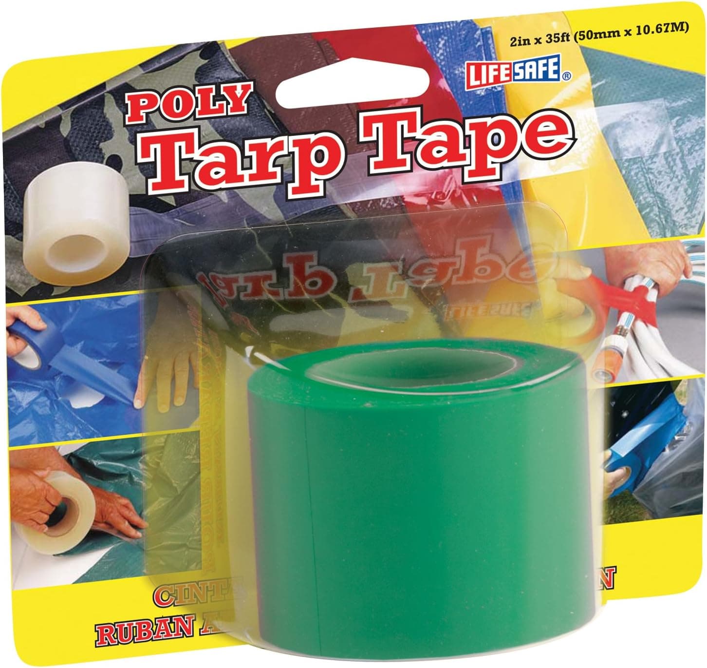 Incom RE6455 2-Inch by 35-Foot Polyethylene Tarp Repair Tape, Green