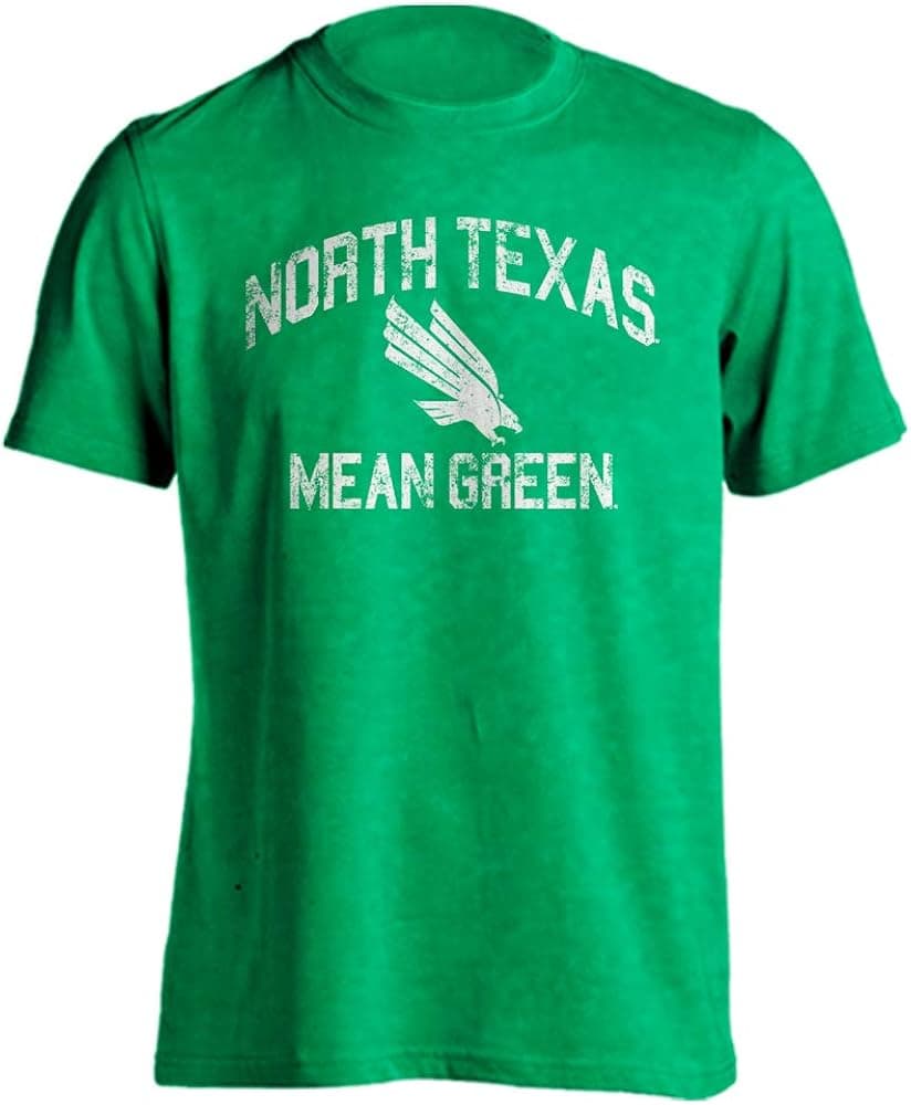 North Texas Mean Green Retro Distressed Short Sleeve T-Shirt