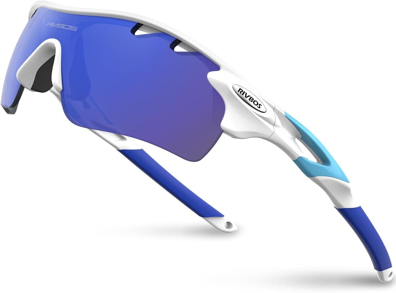 RIVBOS 801 Polarized Sports Sunglasses Sun Glasses with 5 Interchangeable Lenses for Men Women Baseball Cycling Runing …