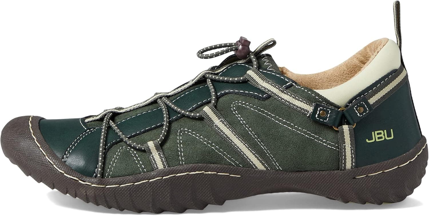 JBU by Jambu Women's Synergy Sneaker, Olive/Pale Yellow, 9