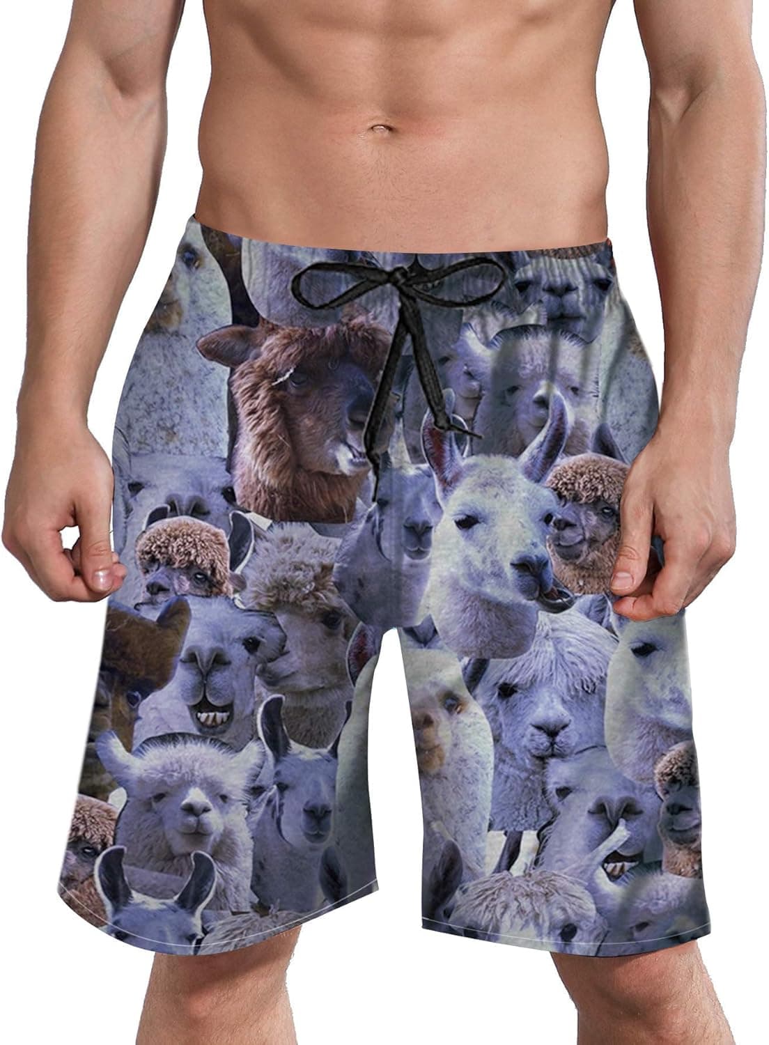 ALISISTER Plus Size Swim Shorts Mens Swimming Surf Beach Trunks Quick Dry Boardshorts Beachwear XXL