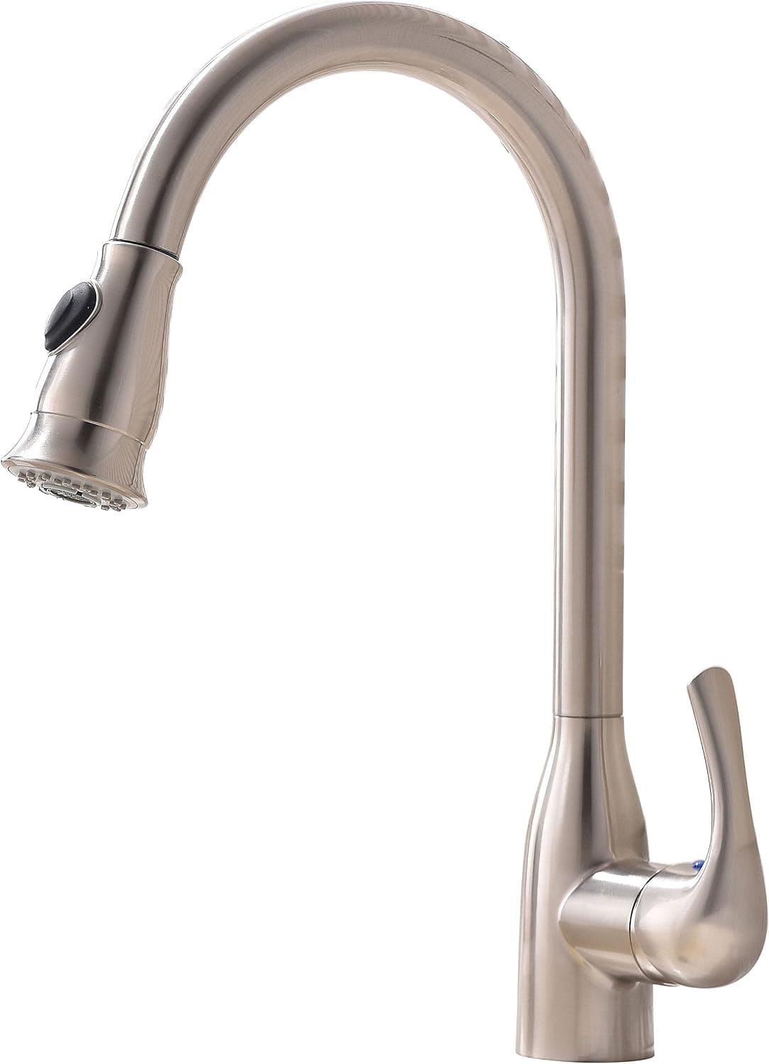 Best Modern Commercial Pull Out Stainless Steel Touchless Single Handle Sprayer Brushed Nickel Kitchen Sink Faucet,Single Lever Kitchen Faucet