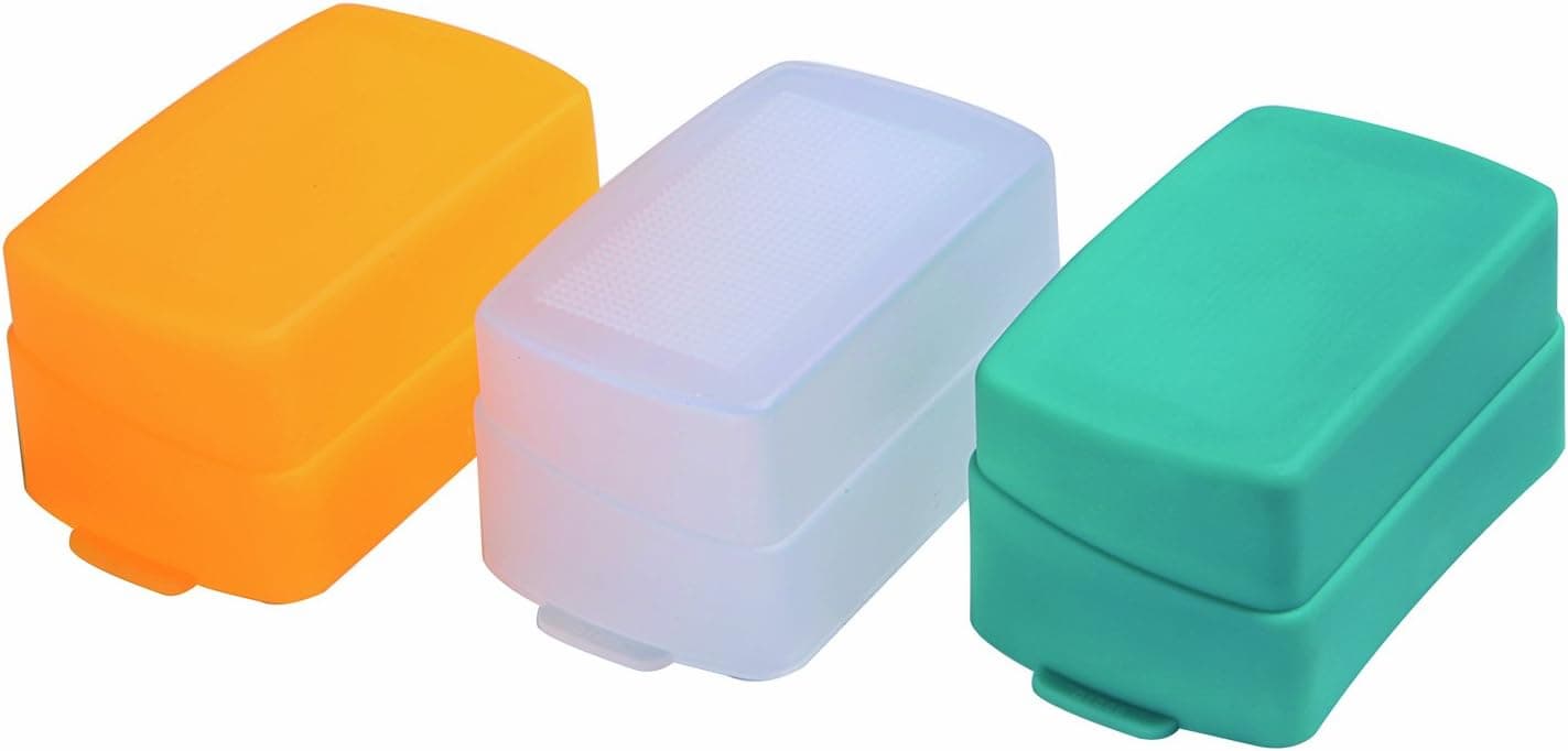 Movo Photo Neutral/Gold/Green Flash Diffuser Set for the Nissin Di866 Mark II Speedlight Flash