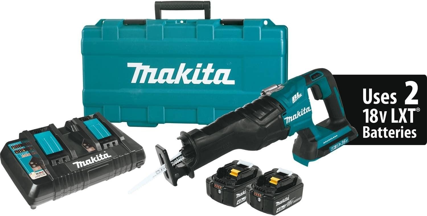 Makita XRJ06M 18V X2 LXT Lithium-Ion (36V) Brushless Cordless Recipro Saw Kit