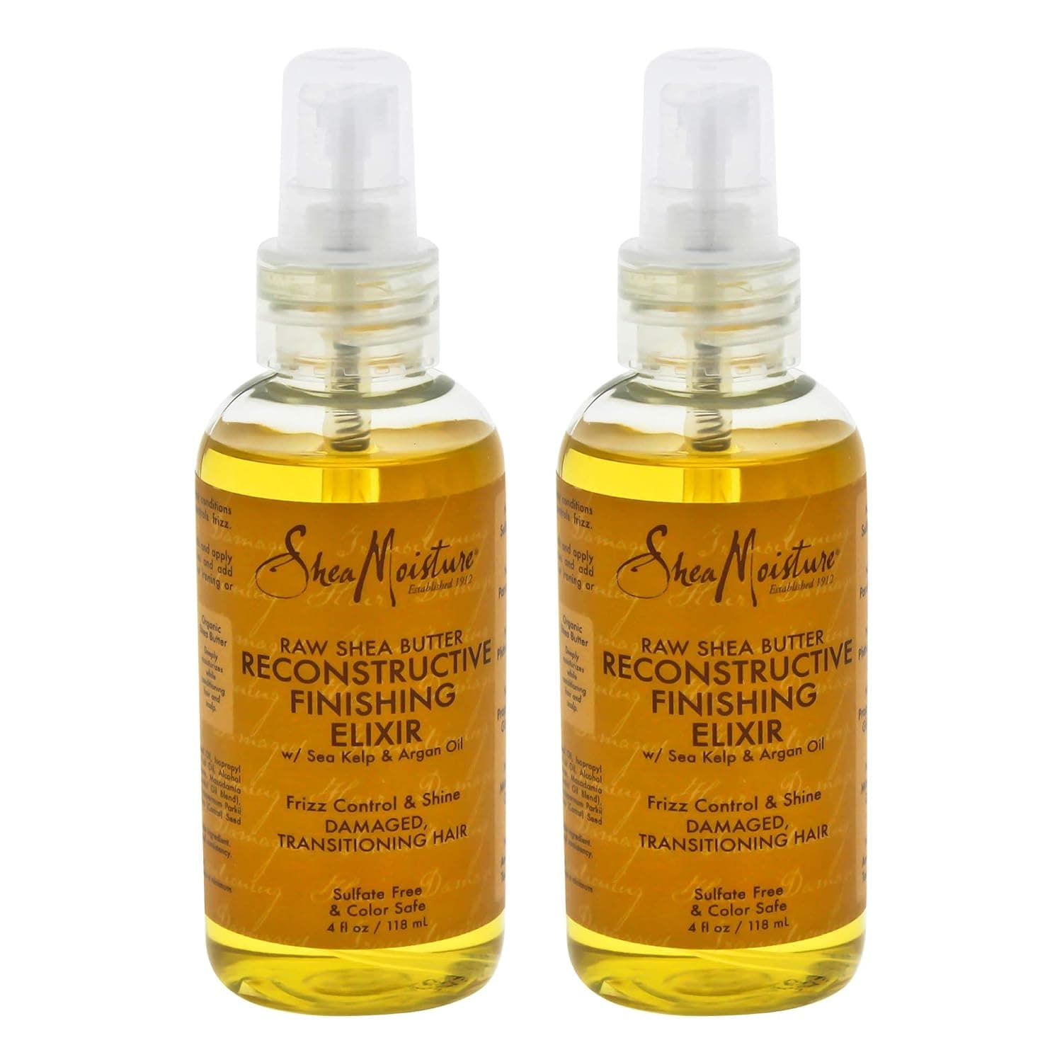 Shea Moisture Raw Shea Reconstructive Elixir 4 Ounce (118ml) (Pack of 2)