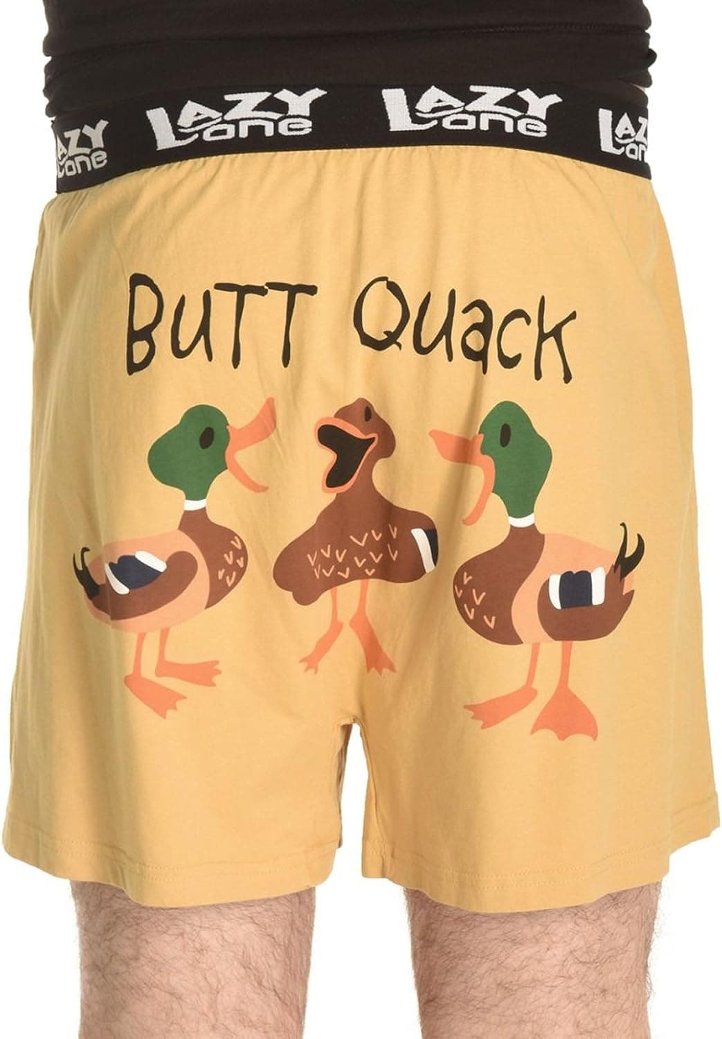 Lazy One Men's Butt Quack Comical Boxer