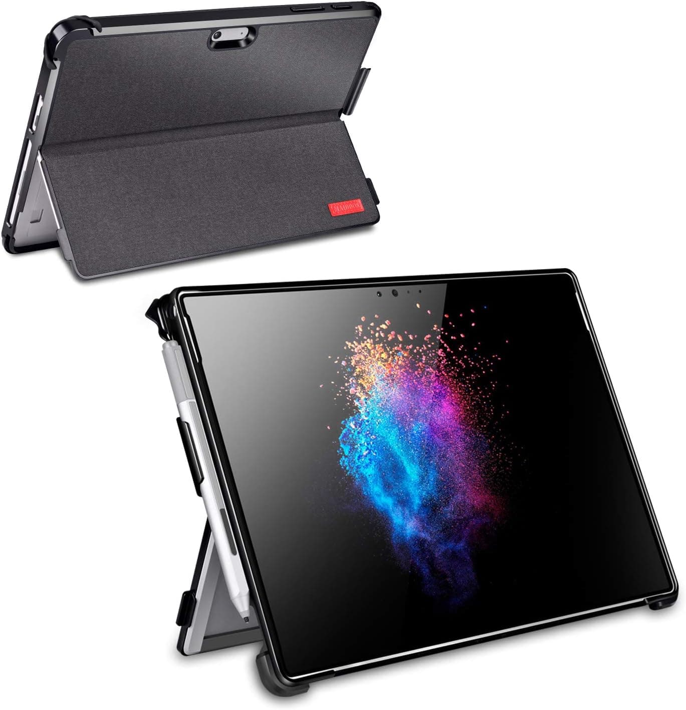 MAIDDOS Surface Go Case,Multiple Angle Viewing Business Cover for Microsoft Surface Go Tablet 2018 Release,Black
