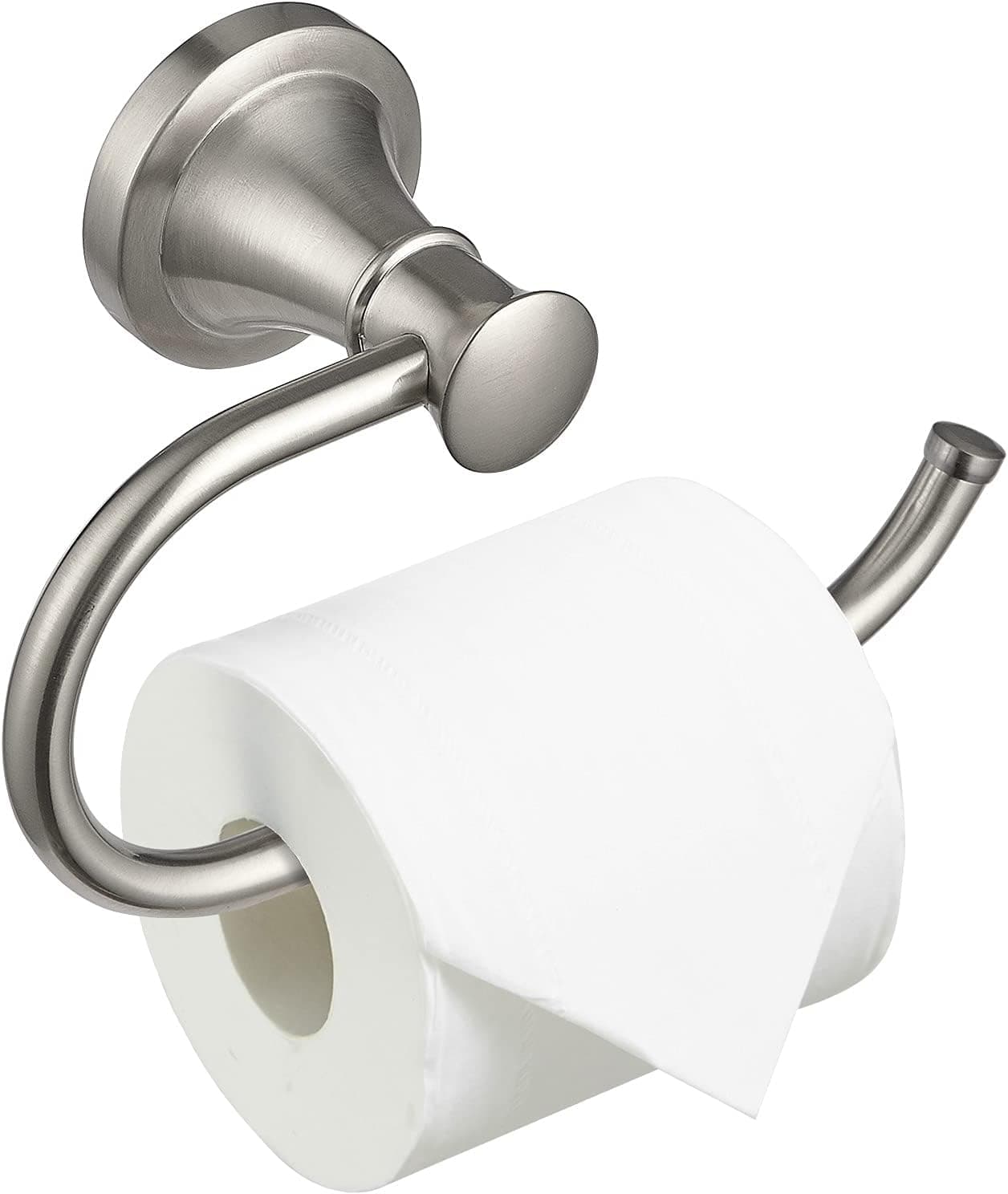 BESy Brushed Nickel Toilet Tissue Paper Holder Brushed Nickel Bathroom Accessories Toilet roll Paper Hanger, Wall Mounted, Rustproof