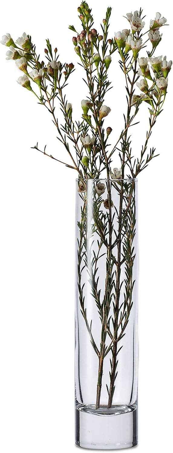 Libbey Cylinder Bud Vases, 7.5-inch, Set of 12