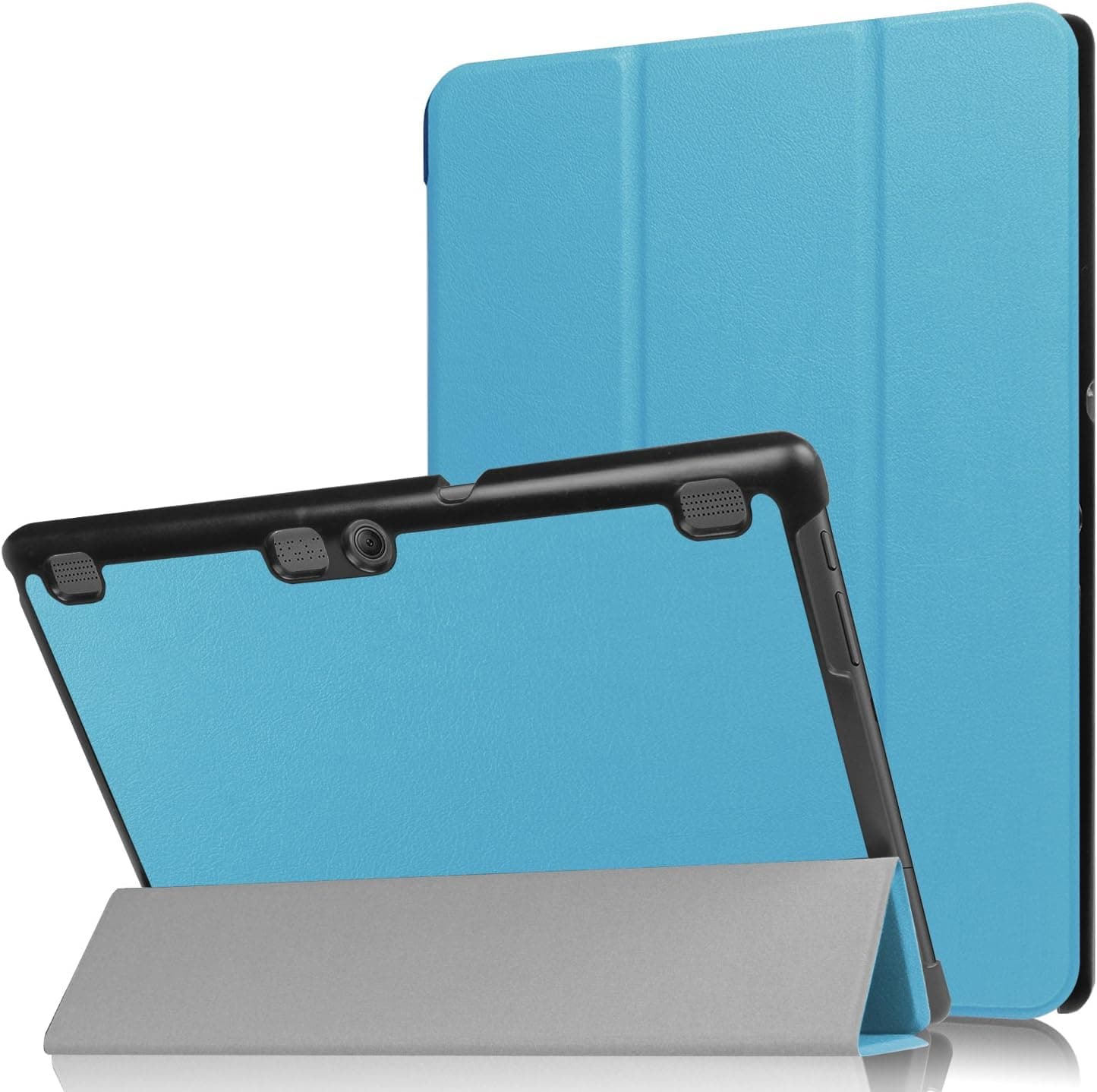 Asng Lenovo Tab 2 A10/TAB-X103F Tab 10 Case, Ultra Slim Lightweight Tri-Fold Cover for Lenovo Tab 2 A10-70/Tab 2 A10-30/Tab 3 Plus/Tab 3 10 Business TB3-X70/TAB-X103F Tab 10 10.1" Tablet (Sky Blue)