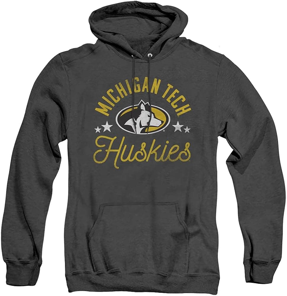 Michigan Tech University Official Huskies Unisex Adult Pull-Over Hoodie