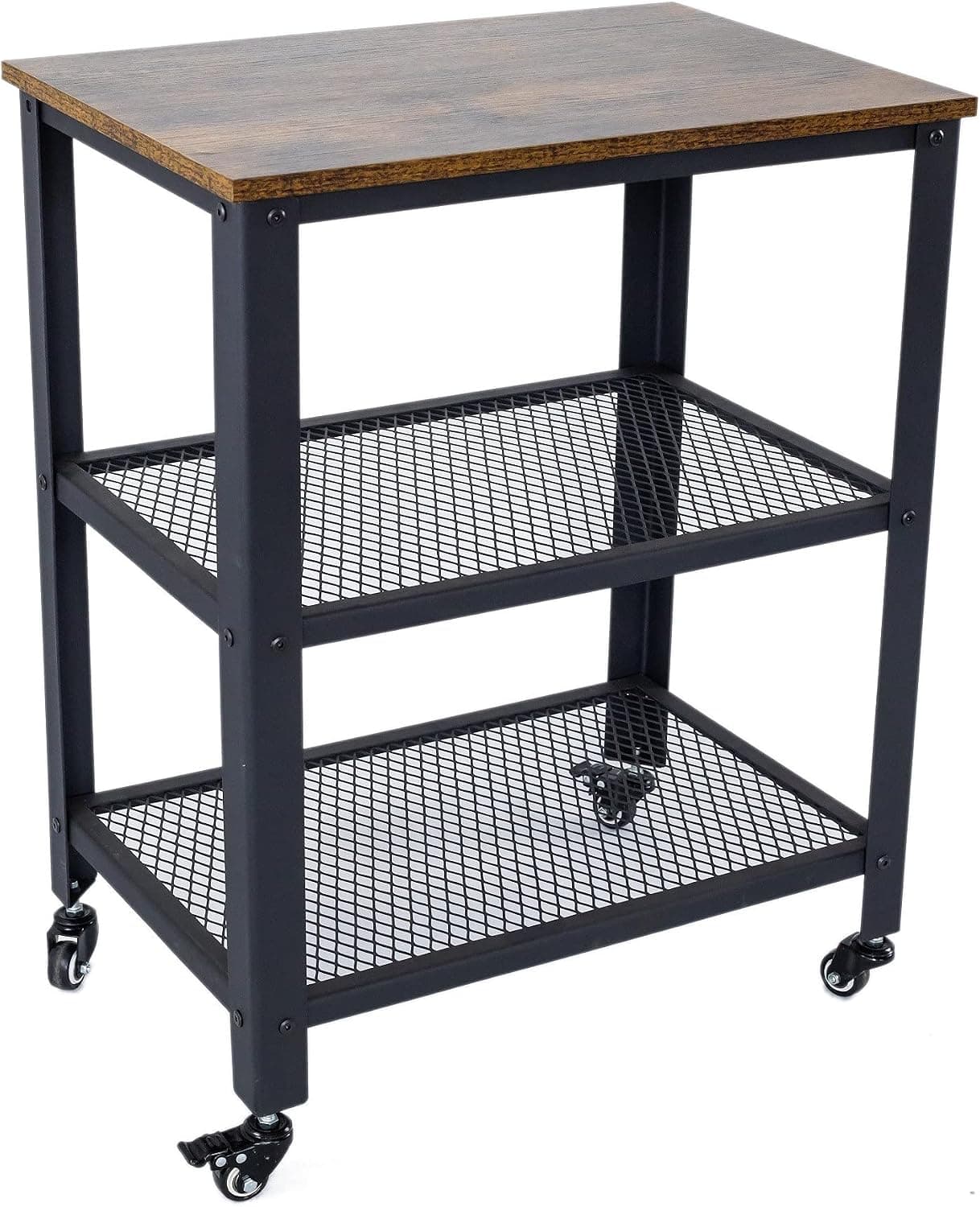 KOVOME Bakers Racks for Kitchens with Storage, Kitchen Cart on Wheels, Microwave Stand, Bar Cart, Printer Table, Service Trolley Cart