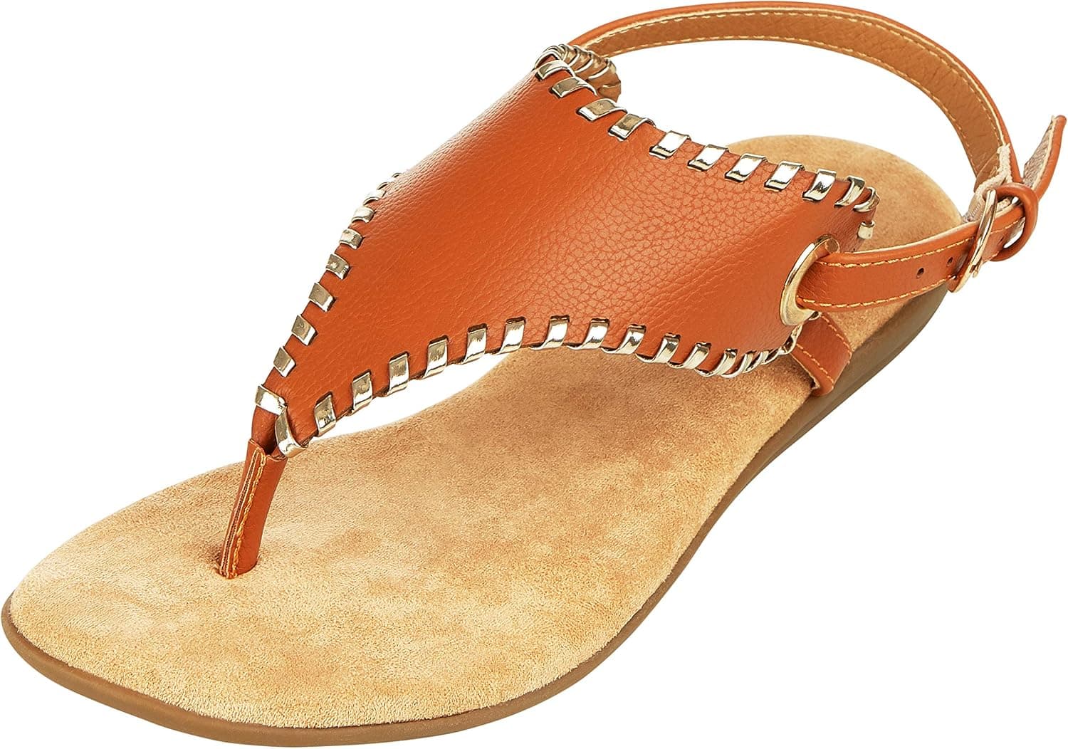 Floopi Summer Sandals for Women| Flat, Ankle-High, Gladiator, Thong Design W/Buckle Strap| Comfy, Faux Leather Build W/Flat Sole, Memory Foam Insole
