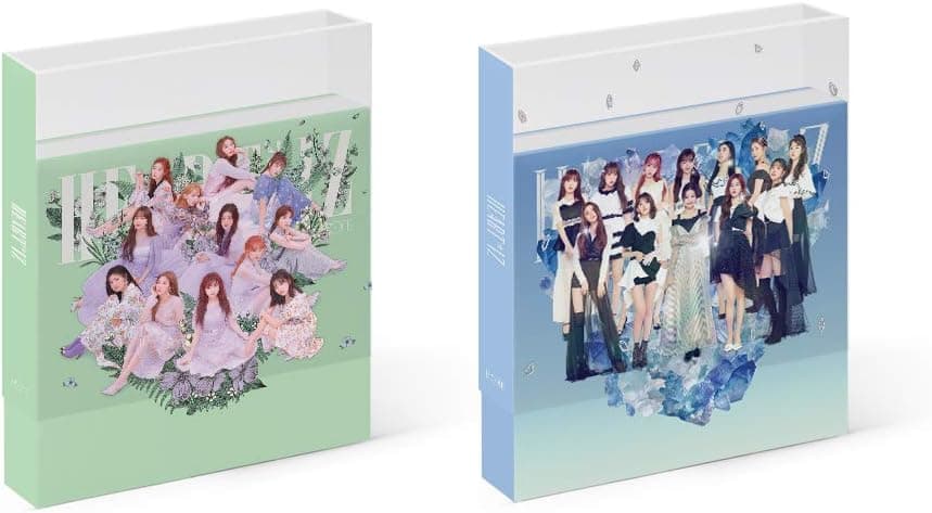IZONE IZONE - HEARTIZ [Violeta+Sapphire ver. SET] (2nd Mini Album) 2CD+2Photobooks+2Clear Sleeves+2Mini Photobooks+4Photocards+2Pop-up Cards+2Folded Posters+Double Side Extra Photocards Set