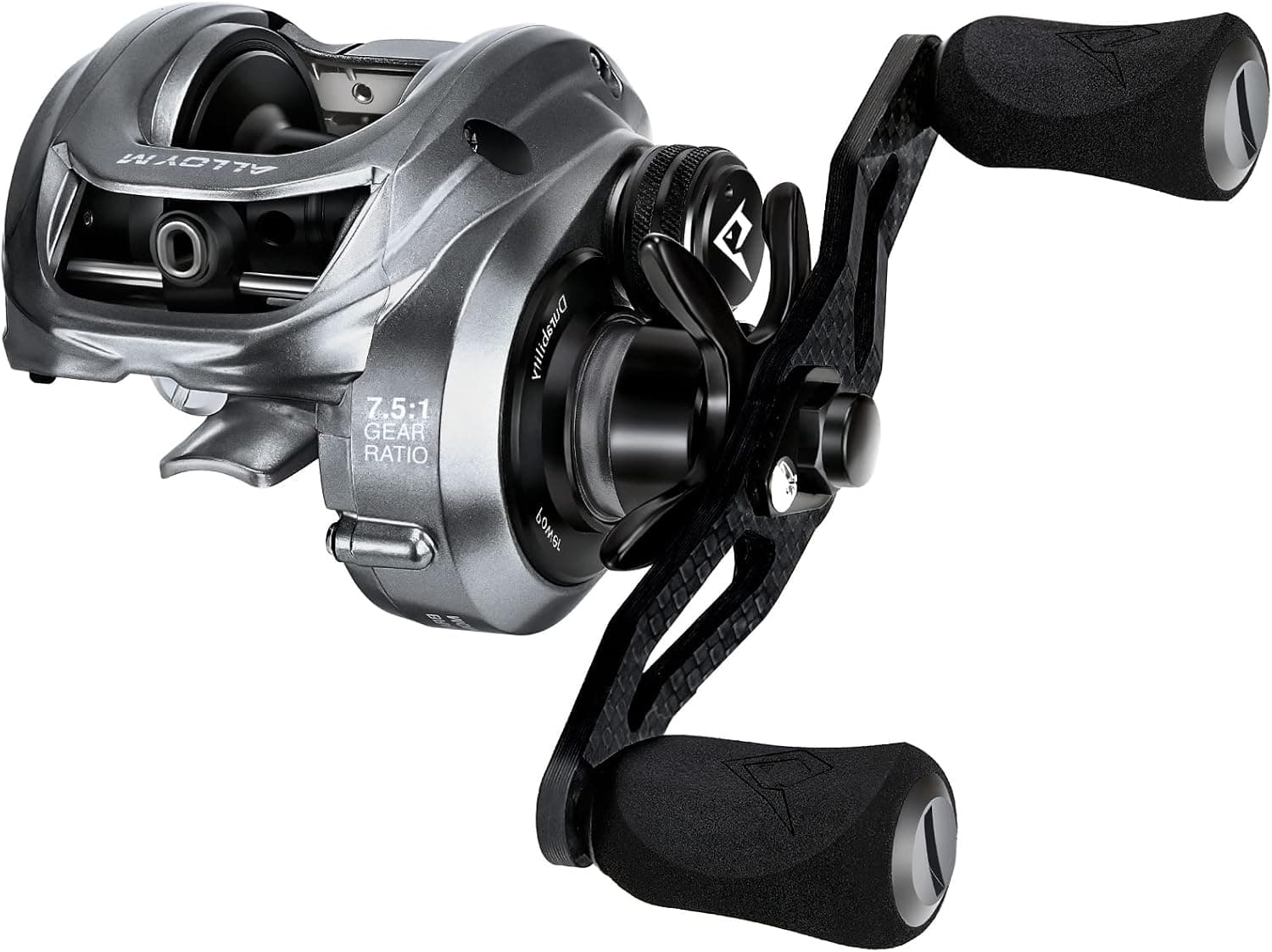 Piscifun Alloy M Baitcasting Fishing Reel, Aluminum Frame Baitcaster Reel, 22Lbs Max Drag, Available in 7.5:1/ 8.4:1 Gear Ratio Low Profile Fishing Reel, Saltwater/ Freshwater Casting Reel