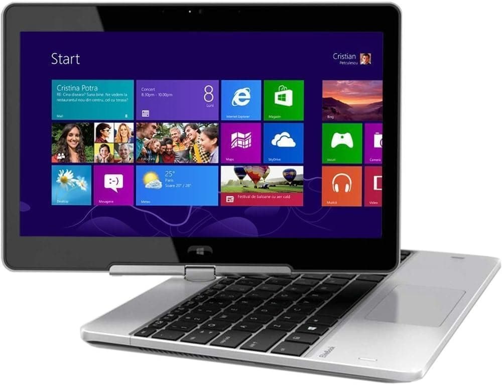 HP 2018 Newest EliteBook Revolve 810 G3 Laptop PC 11.6" HD LED-Backlit Touchscreen Intel i5-5200U Processor 8GB RAM 128GB SSD Spill-Resistant Backbit-Keyboard 802.11ac Webcam Windows 10 Pro-Silver