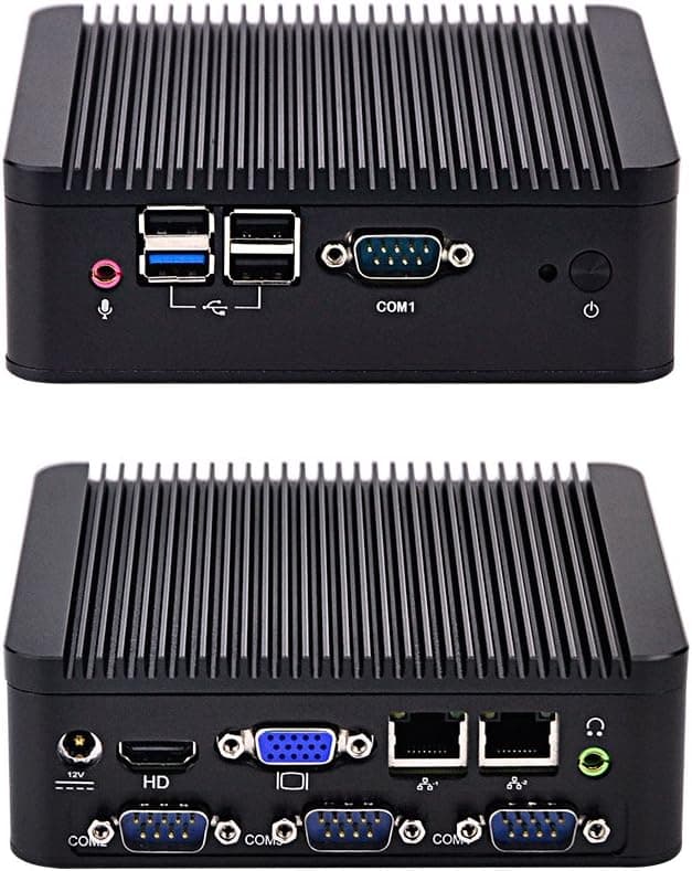 Intel Celeron Dual core J1800 Dual nic Mini pc Q180P 2G ram 1Tb HDD with 4 Serial Ports with Micro Size and Metal Case USB 3.0 Ubuntu Mini Industrial PC