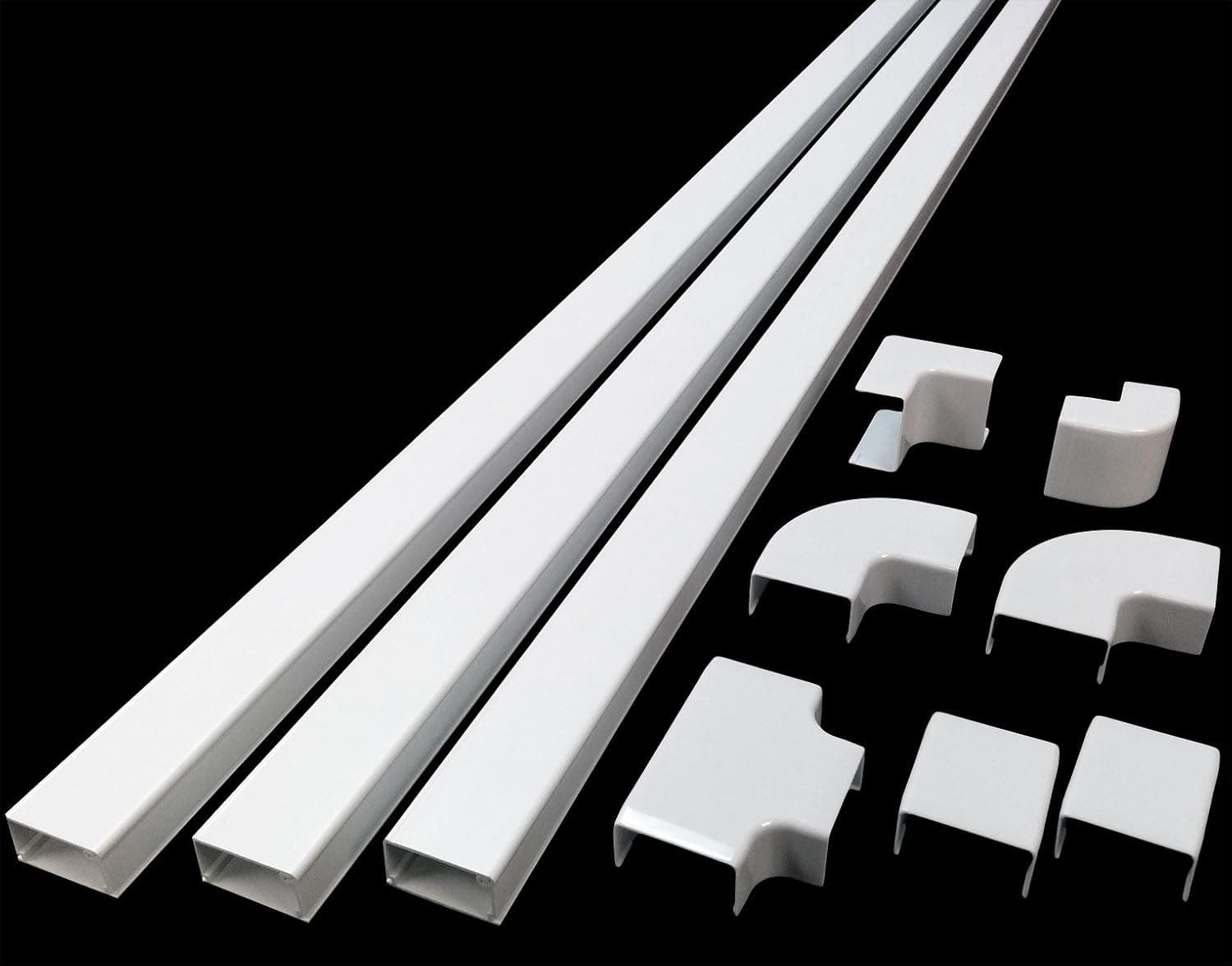 Large Latching Cable Raceway Kit - White