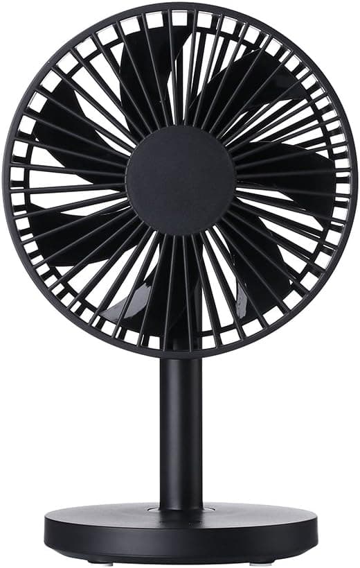 TOMNEW Mini USB Desk Fan Small Personal Table Adjustable Portable Quiet Operation Fan Air Cooling for Office Home Kids Room (Black)