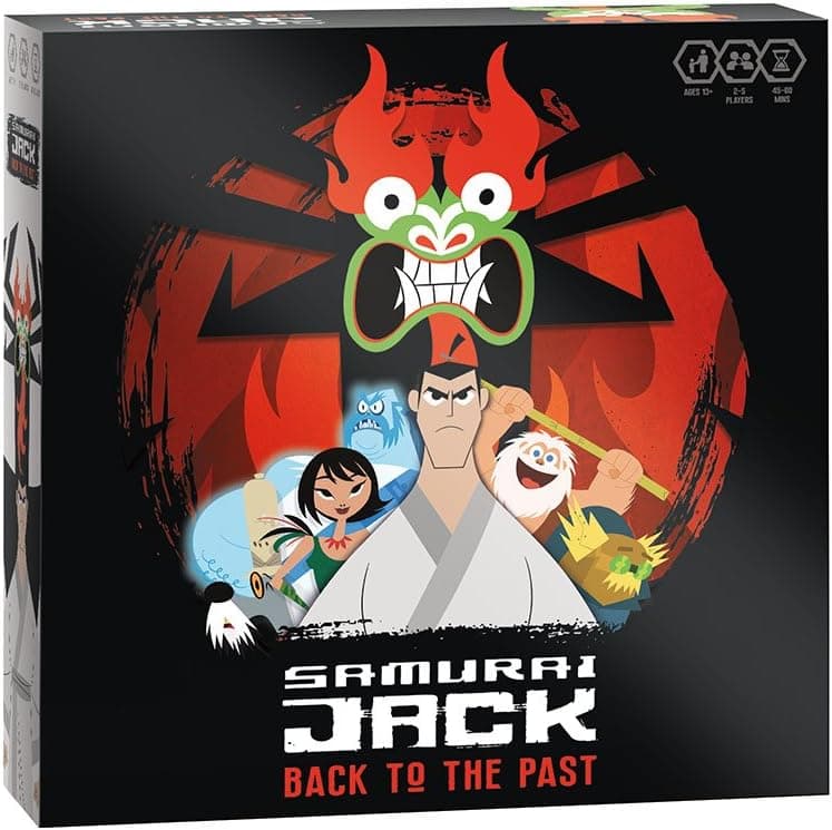 Samurai Jack Back To The Past Strategy Board Game | Based on the popular Cartoon Network TV Series Samurai Jack | Hobby Card game for Samurai Jack fans | Collectable Samurai Jack Mini Figures Included