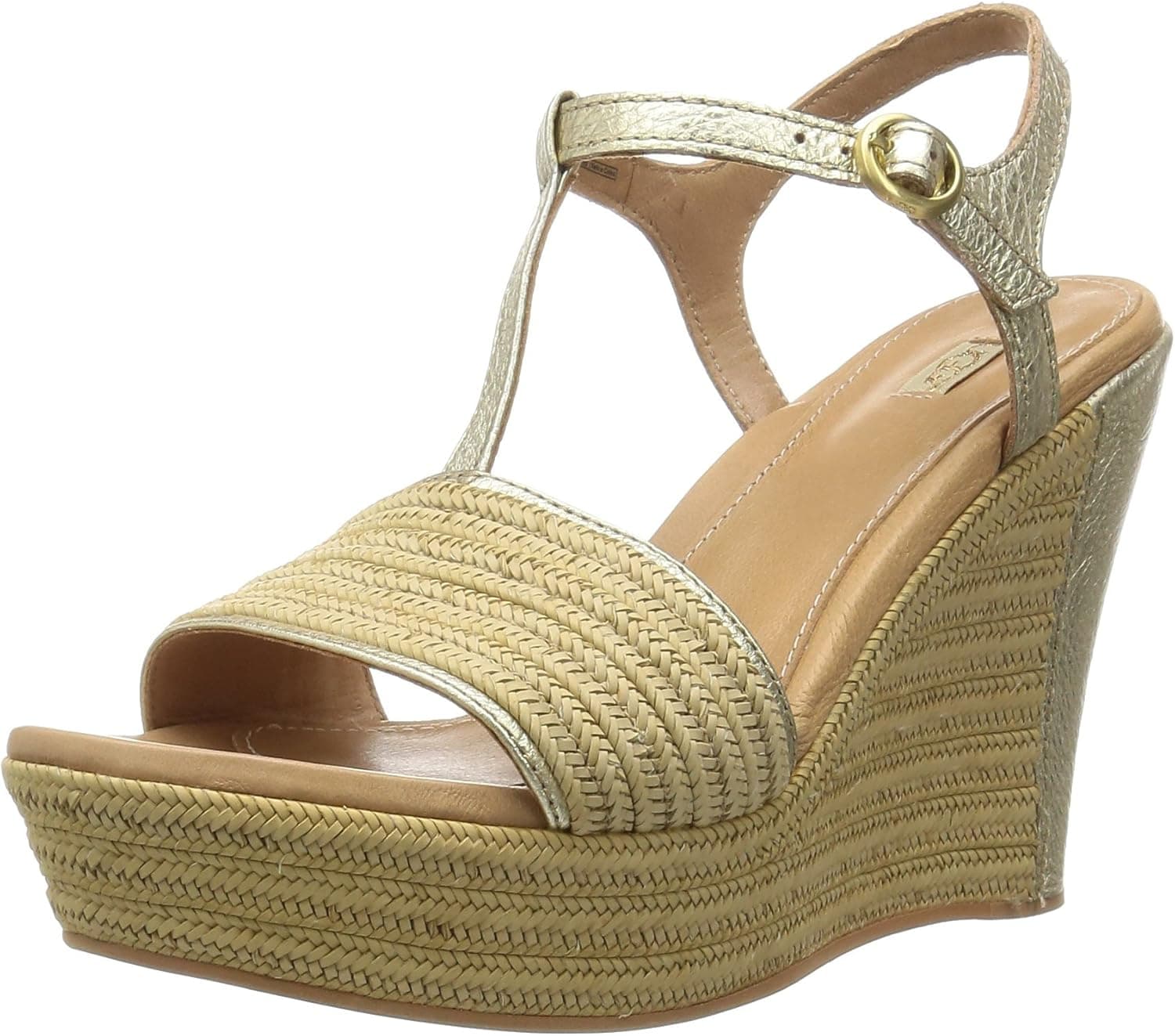 UGG Women's Fitchie Sandals Woman Leather Gold Leather