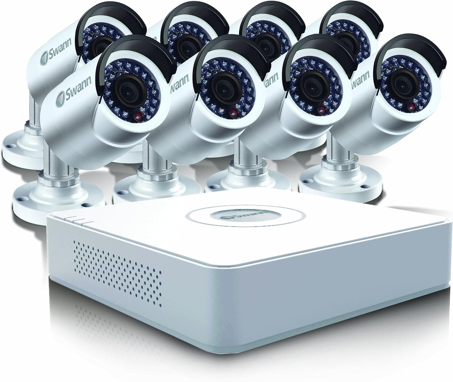Swann SWDVK-16158W-US 16 Channel Compact D1 DVR and 8 x 650 TVL Camera (White)