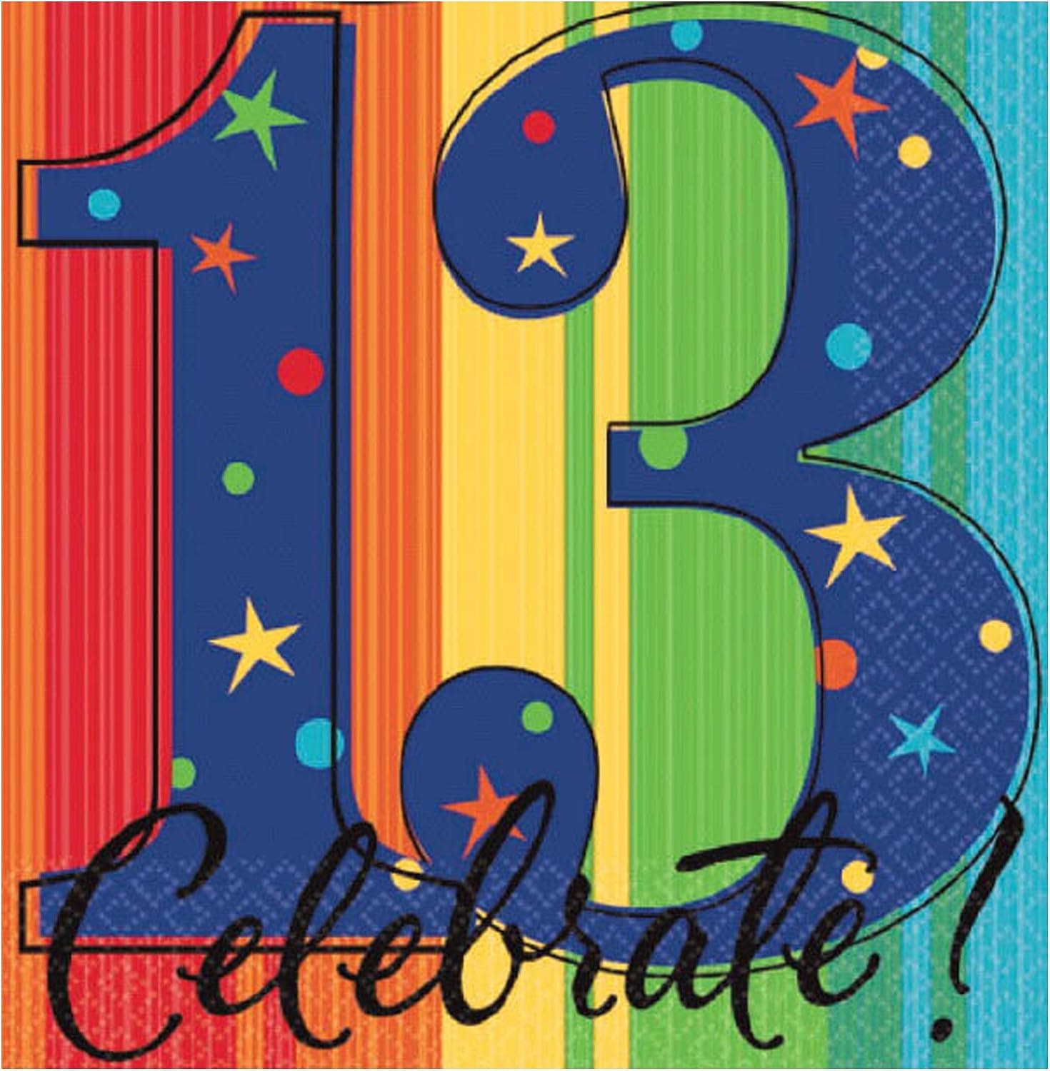 13th Birthday Beverage Napkins