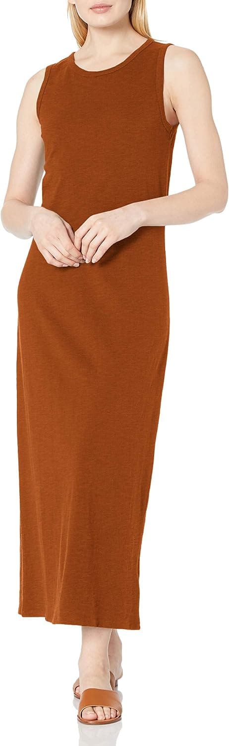 Amazon Essentials Women's Lived-in Cotton Sleeveless Maxi Dress (Previously Daily Ritual)