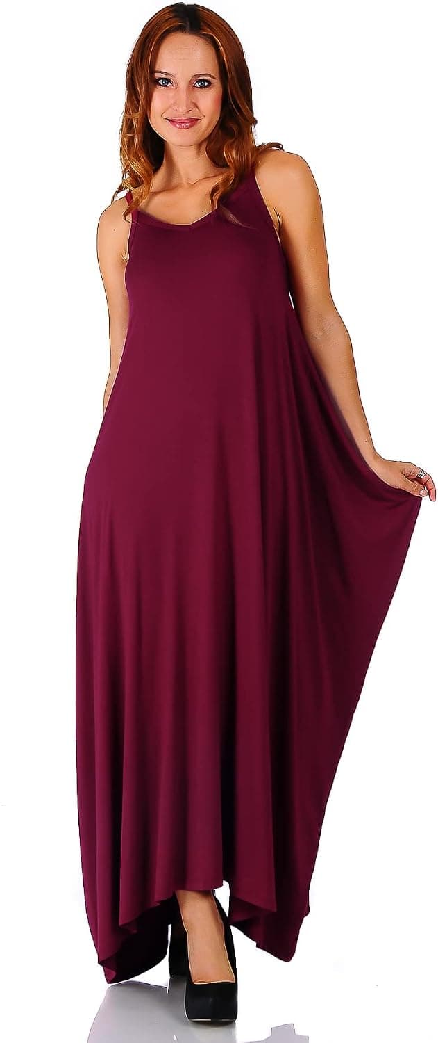 Simply Ravishing Casual Maxi Boho Harem Spaghetti Strap Dress