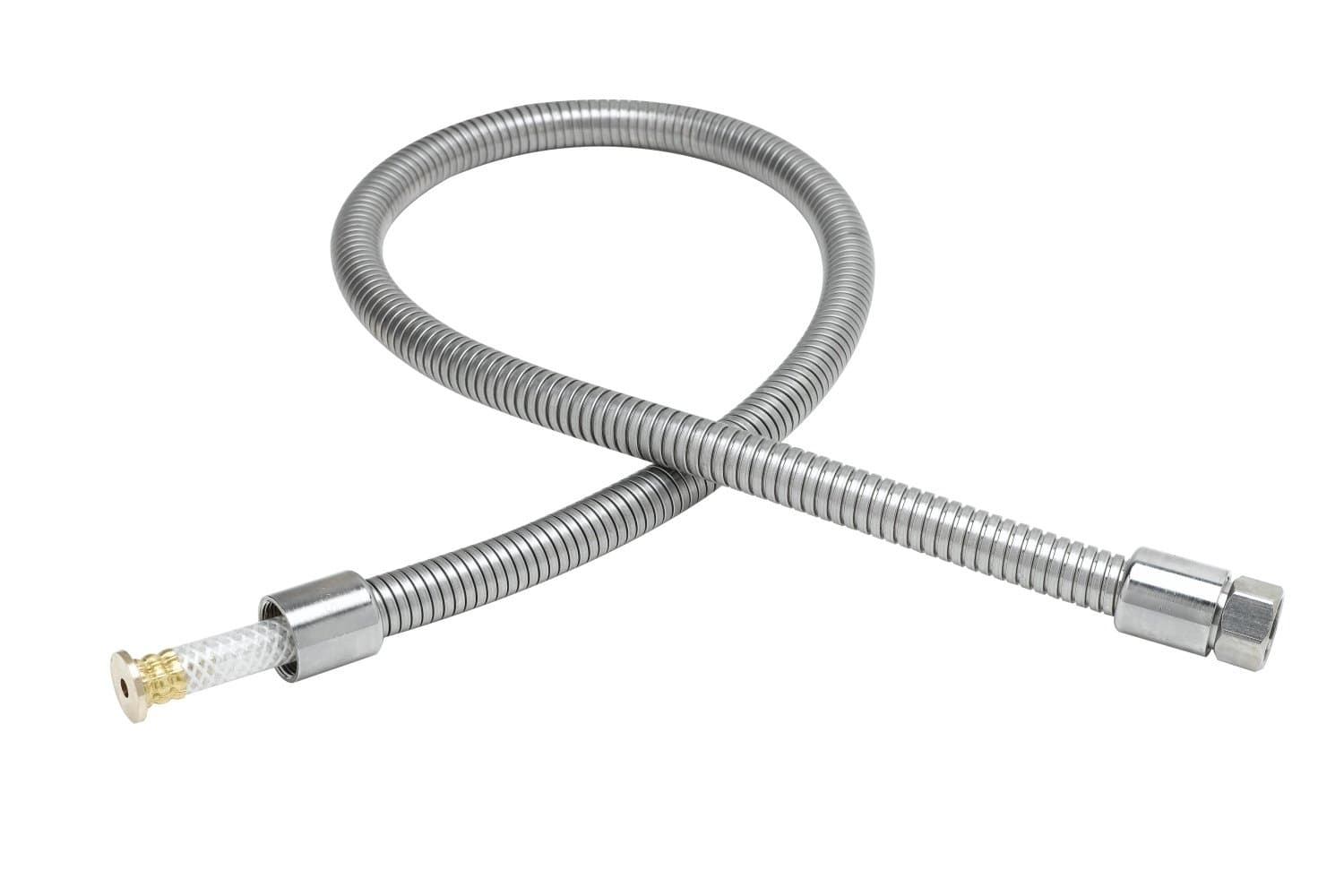 T&S Brass B-0040-H2A Hose, 40-Inch Flexible Stainless Steel, Less Handle