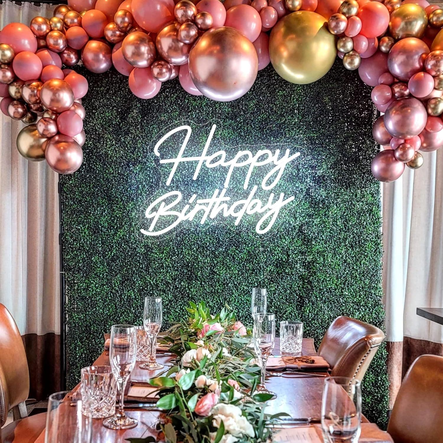 BIOIWGY Happy Birthday Neon Sign for Wall Decor LED Neon Light Sign Happy Birthday Light up Sign for Birthday Party Gifts LED Sign(White)