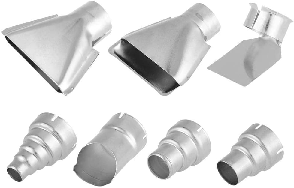 7Pcs 35mm Stainless Steel Heat Gun Nozzles Kits for Hot Air Gun Soldering Station Nozzle Tool Heat Gun Nozzle Attachments