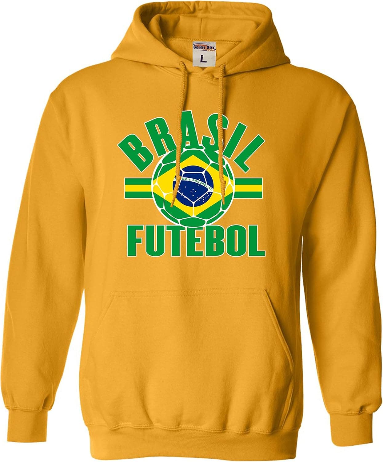 Go All Out Brasil Futebol Brazil Football Soccer Futbol Mens Women Sweatshirt Hoodie
