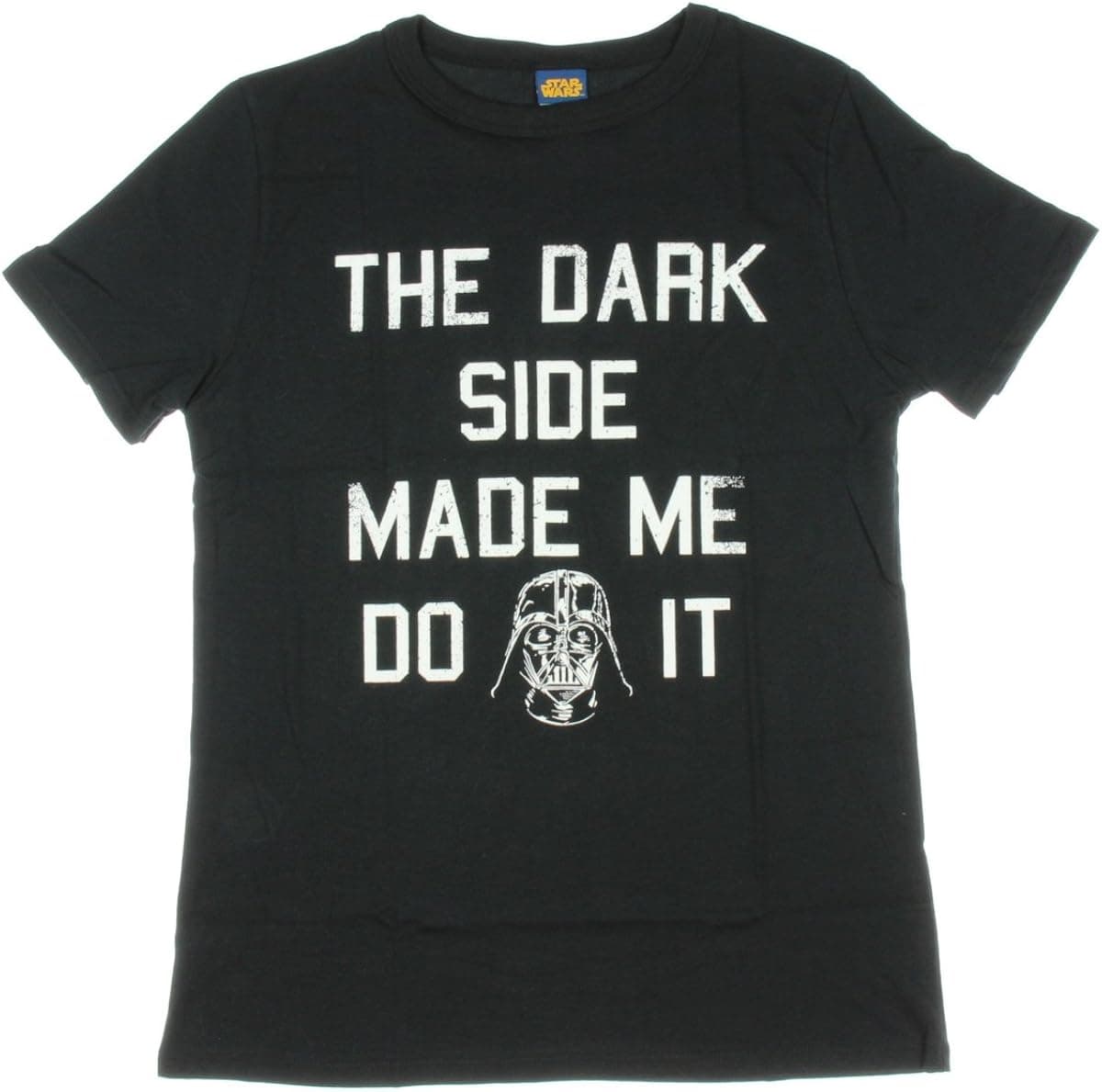 Star Wars The Dark Side Made Me Juniors Black T-Shirt | S