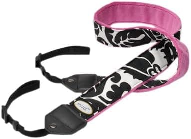 Mod Straps Black & Pink Damask Classic Camera Strap