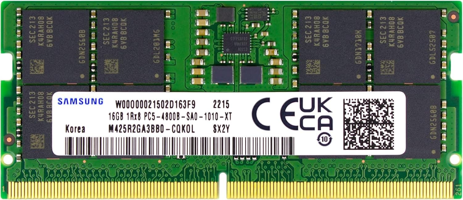 16GB DDR5 4800MHz SODIMM PC5-38400 CL40 1Rx8 1.1V SO-DIMM 262-Pin Laptop Notebook RAM Memory Module M425R2GA3BB0-CQK