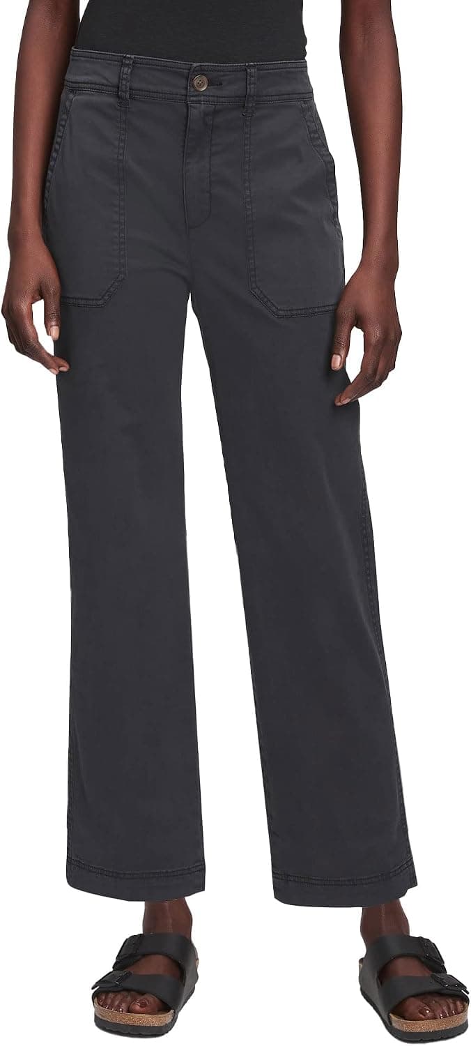 GAP Women's High Rise Girlfriend Utility Khaki Chino Pants