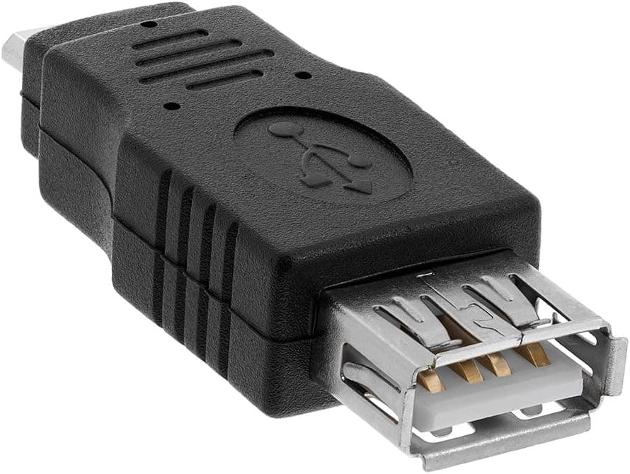 Cmple - Micro USB 2.0 Male (Type B) to USB Female (Type A) Connector, USB Female to Micro USB Male Converter Adapter for Samsung S7 S6 Edge S4 S3, LG G4, Android Windows Tablets - Black…