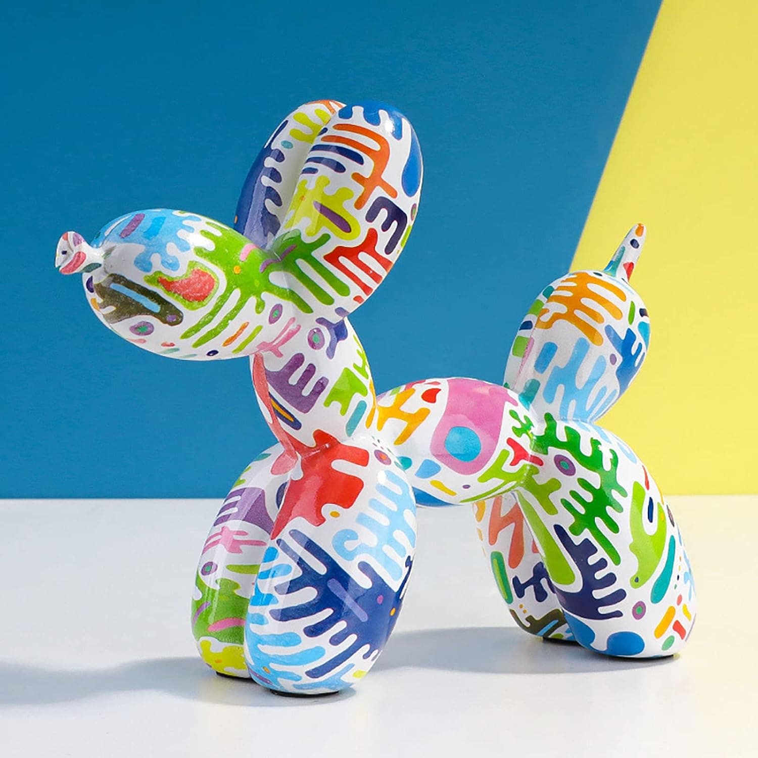 FLJZCZM Balloon Dog Sculptures Animal Statues Home Decor Collectible Figurines Indoor Outdoor Garden Decorative Funny Craft Christmas Birthday for Office (Green)