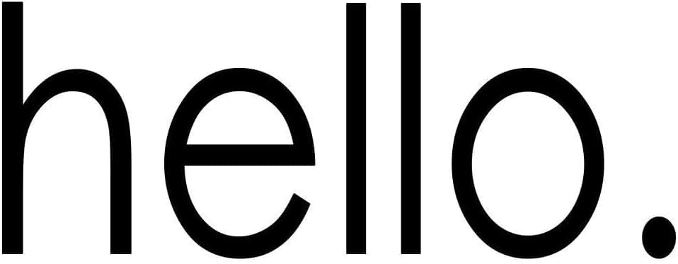 Hello Vinyl Front Door Decal - Hello Vinyl Decal for The Home or Business, 10" W x 5" H