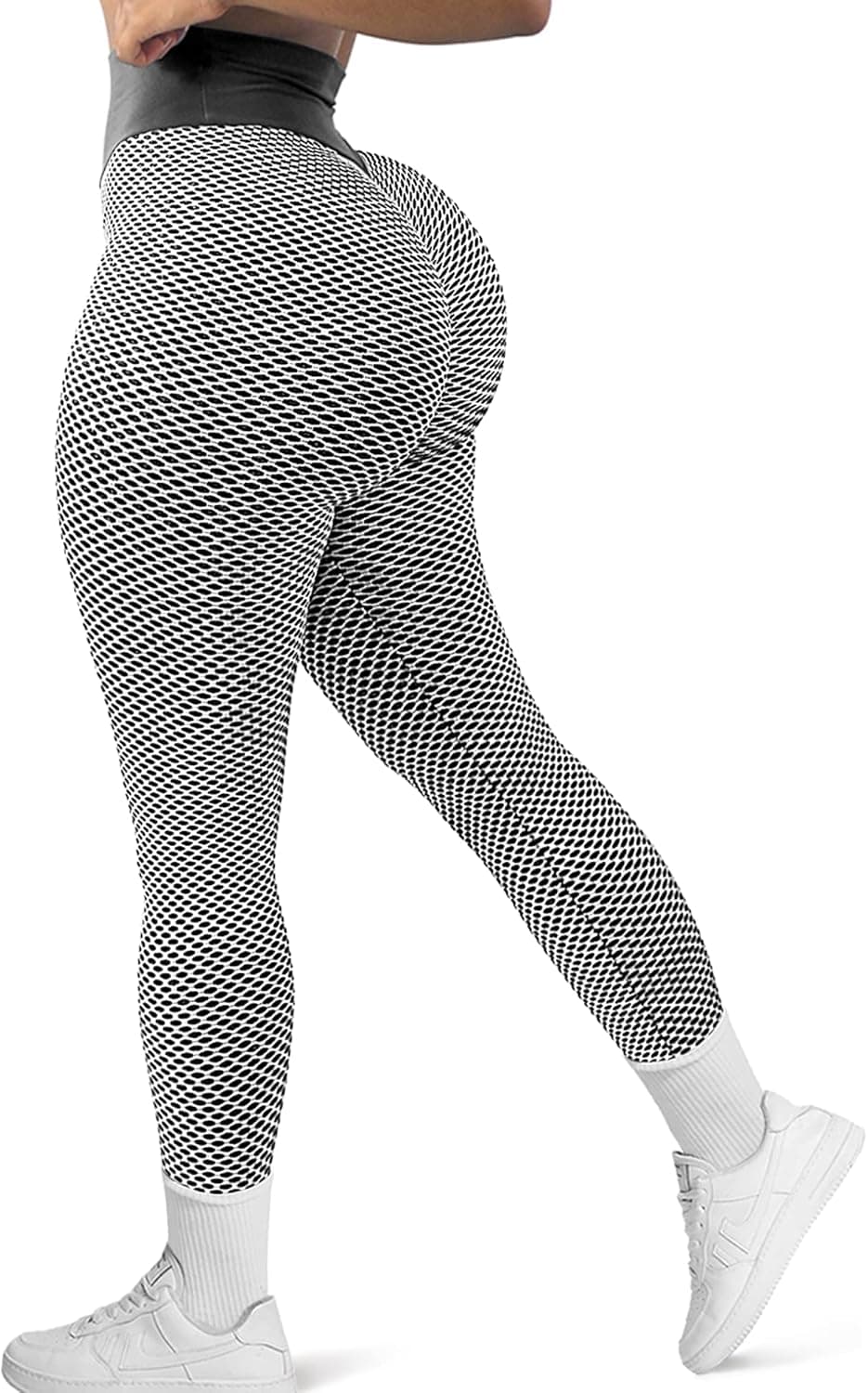 GILLYA Butt Lift Yoga Pants Seamless Ruched Butt Leggings Butt Lift Textured Anti-Cellulite Booty Lifting TIK Tok Leggings